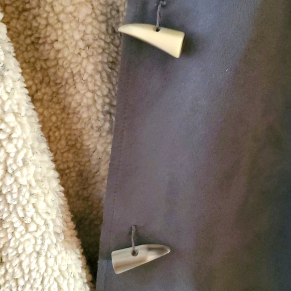 SO BLUE SIGRID OLSEN FAUX SUEDE/FAUX SHEEP WOOL SHEARLING WINTER COAT SZ 3X - Picture 10 of 11